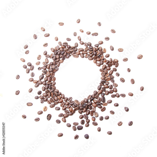 Circle frrame of coffee beans