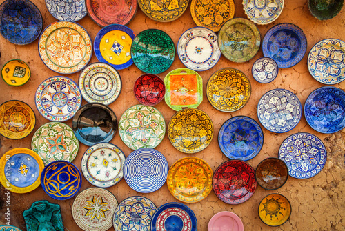 Colourful plates on sale