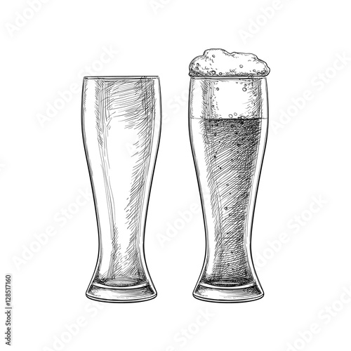 Beer glasses isolated