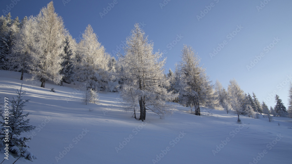 Verschneite Berglandschaft in den österreichischen Aalpen Verschneite Berglandschaft in den österreichischen Aalpen