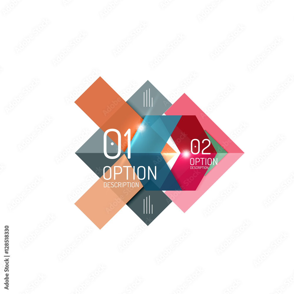 Geometric modern infographic options templates Geometric modern infographic options templates