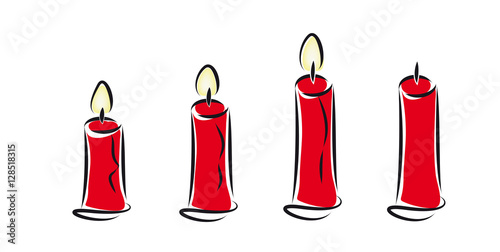 dritter advent - drei brennende kerzen