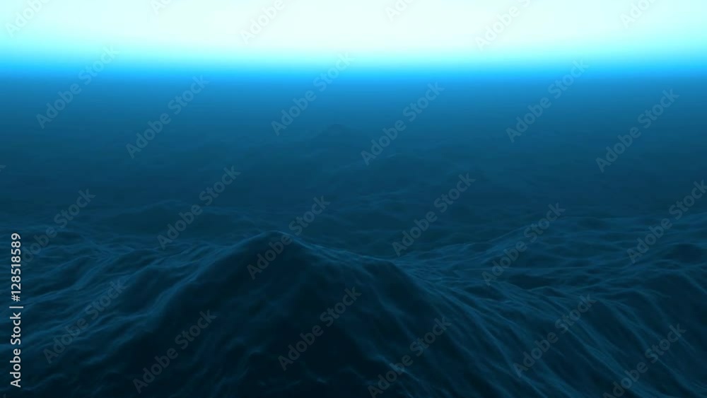 Stormy ocean cg animation