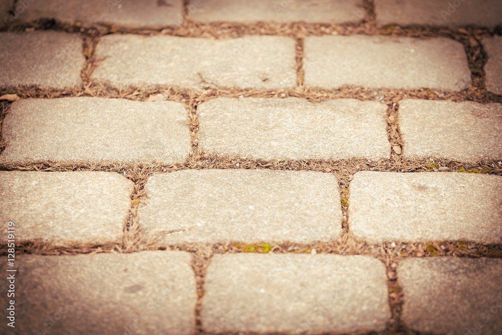 Fototapeta premium Background with the image of a stone pavement