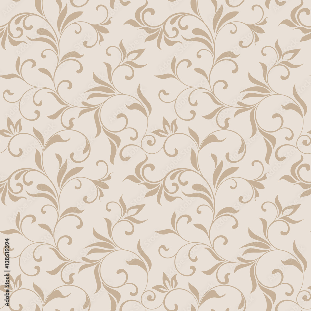 Seamless vector pattern. Abstract floral design Seamless vector pattern. Abstract floral design