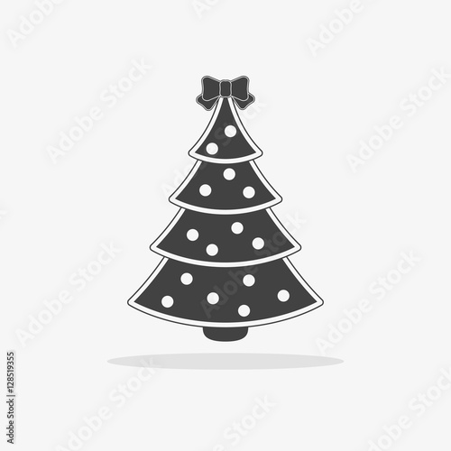 Christmas tree Icon flat vector