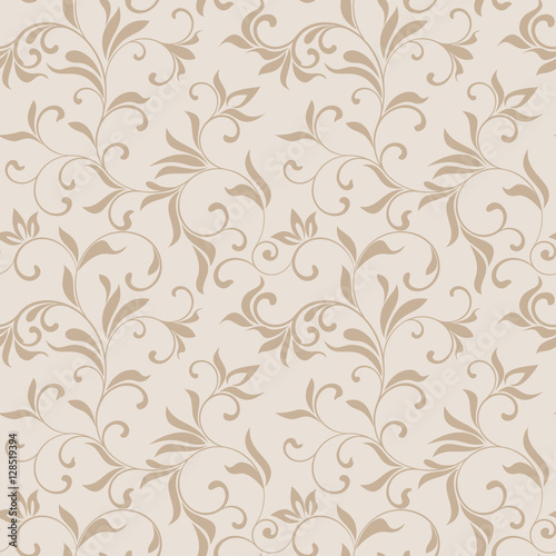 Seamless vector pattern. Abstract floral design