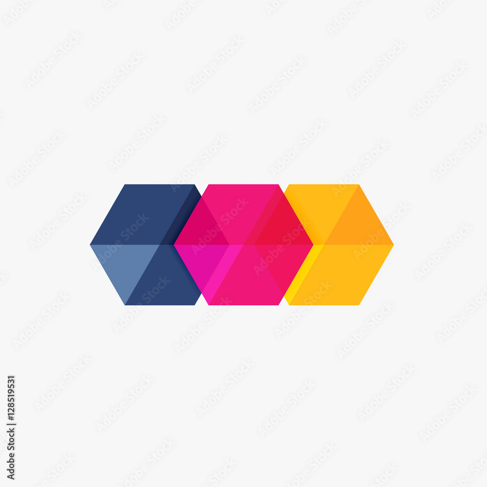 Empty blank hexagon layout, geometric template for text and options Empty blank hexagon layout, geometric template for text and options