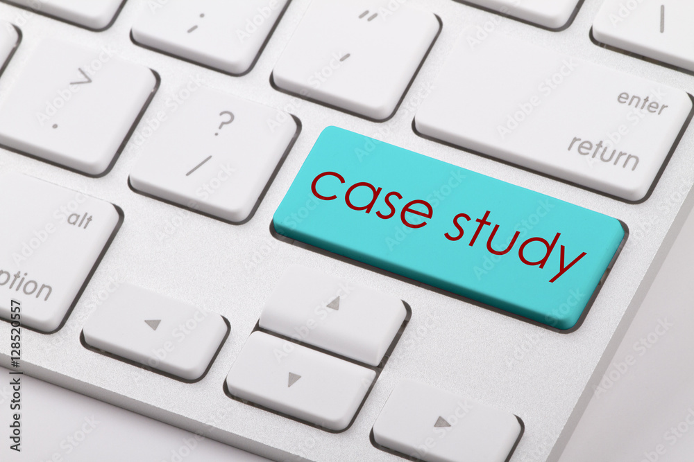 Case study word written on computer keyboard. Case study word written on computer keyboard.