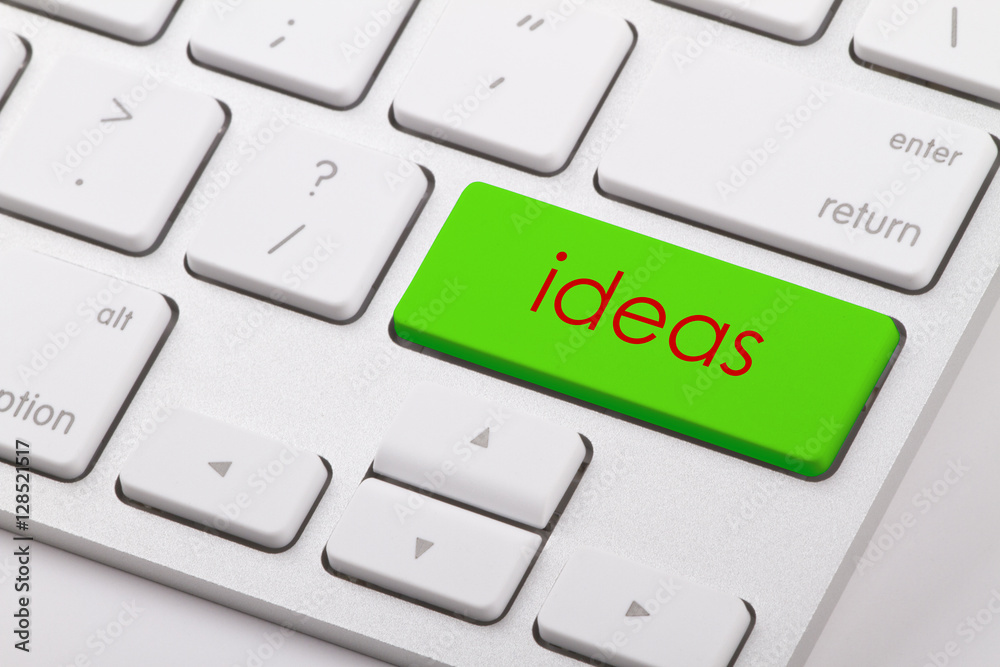 Ideas word written on computer keyboard. Ideas word written on computer keyboard.