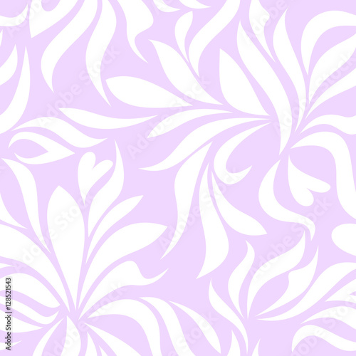 .Seamless pattern with white tracery on a lilac background
