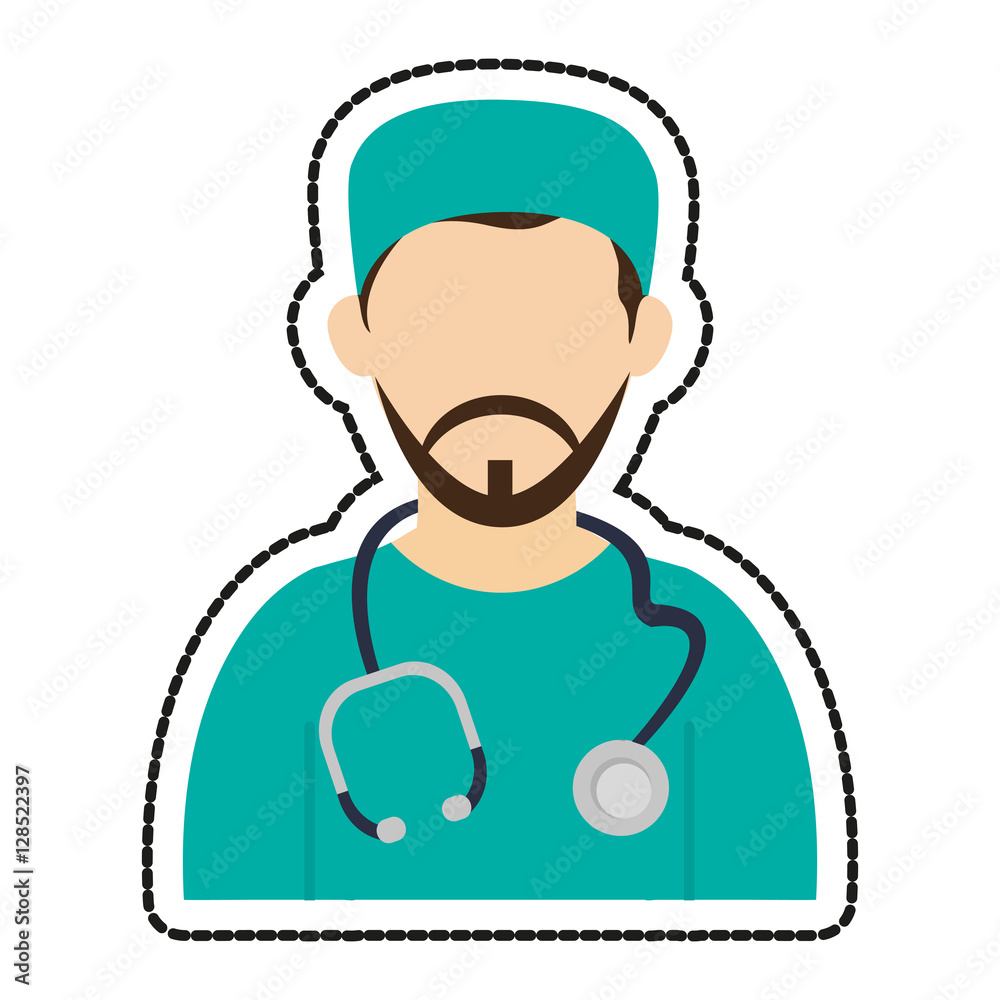 Doctor icon. Medical health care hospital and emergency theme. Isolated design. Vector illustration Doctor icon. Medical health care hospital and emergency theme. Isolated design. Vector illustration