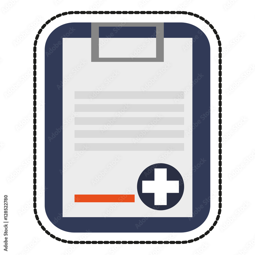 Medical history icon. Medical health care hospital and emergency theme. Isolated design. Vector illustration Medical history icon. Medical health care hospital and emergency theme. Isolated design. Vector illustration