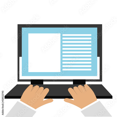 laptop computer isolated icon vector illustration design