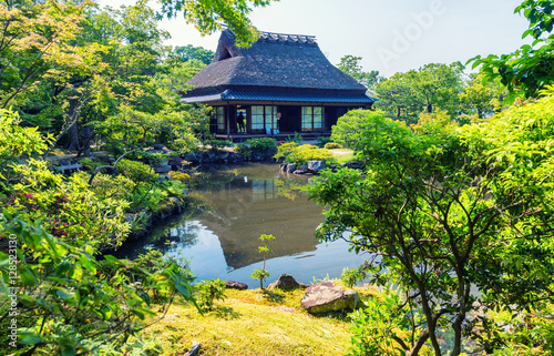 Nara, Japan - Isuien Garden. Japanese style garden photo