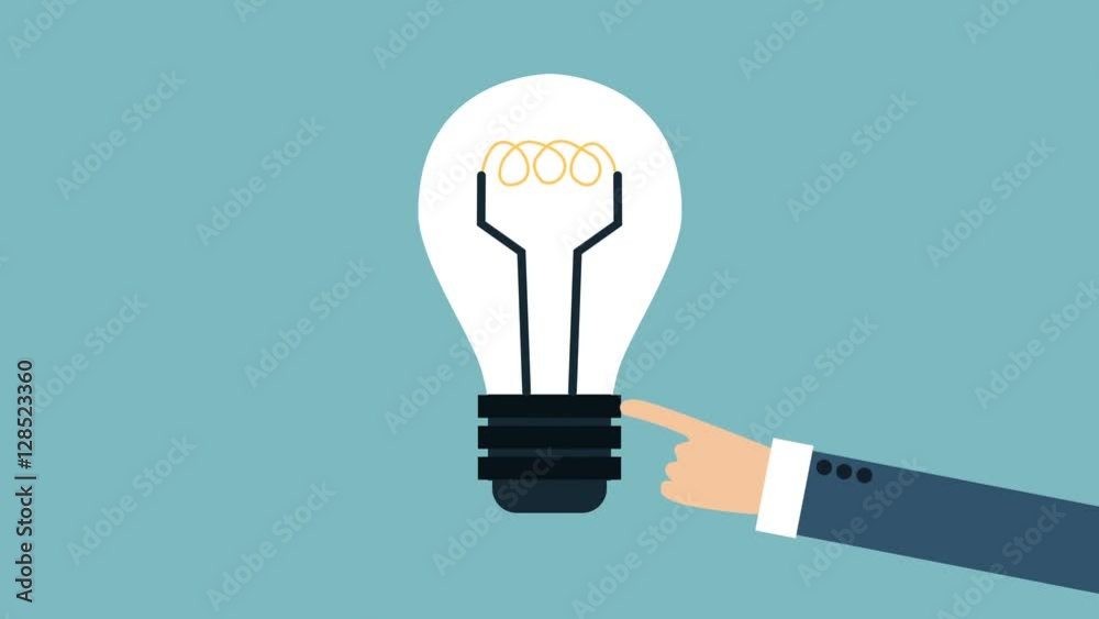 Lightbulb shows a symbolic creation of ideas of business people or manager Lightbulb shows a symbolic creation of ideas of business people or manager
