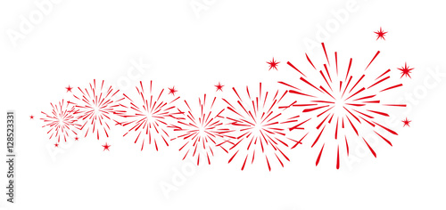Feuerwerk Dekoration Rot