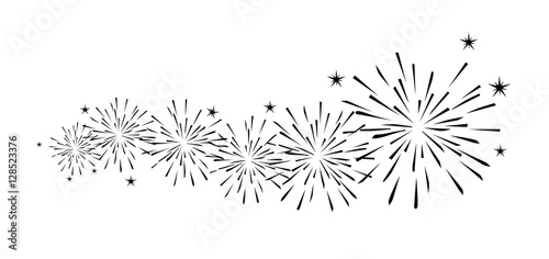 Feuerwerk Dekoration Schwarz
