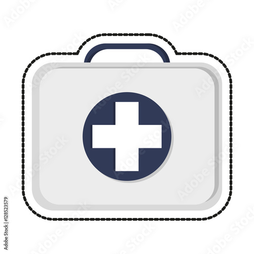 Medical kit icon. Medical health care hospital and emergency theme. Isolated design. Vector illustration