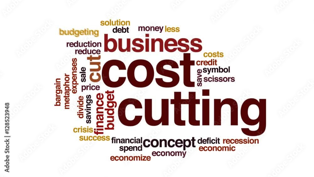 Cost cutting animated word cloud. Cost cutting animated word cloud.