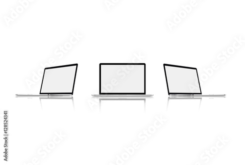 Notebooks. Vector. Realistic model of reflection - Stock illustration