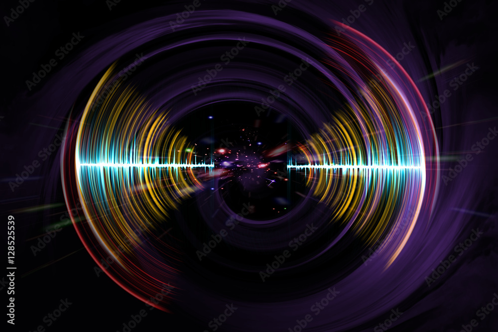 Colorful Neon Soundwave Colorful Neon Soundwave