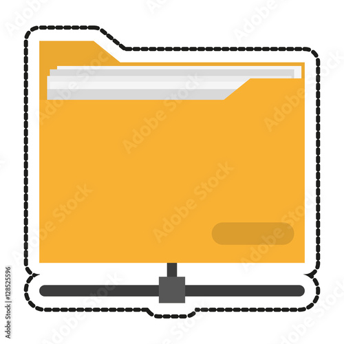 File icon. Folder document data archive and storage theme. Isolated design. Vector illustration