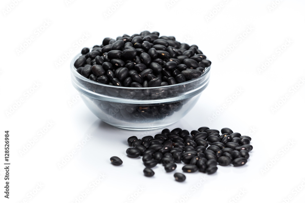 black beans grain on white background black beans grain on white background