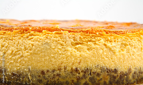 cheese cake with pumpkin close up
