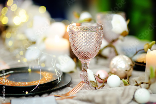 Table set for New Year party