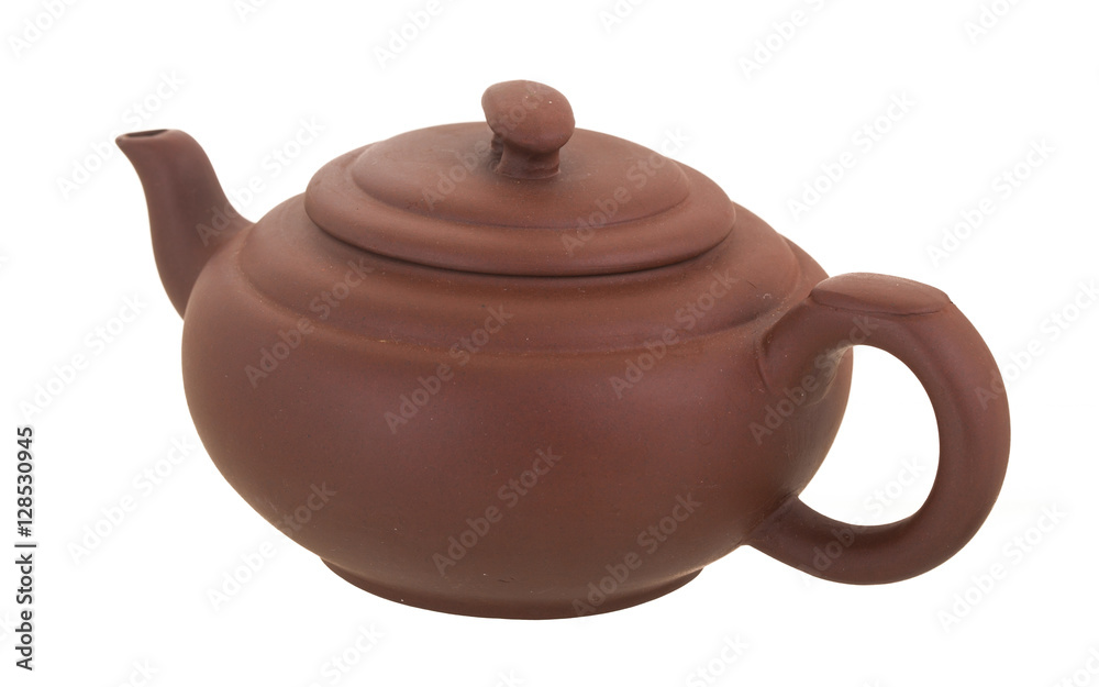 Ceramic teapot on a white background Ceramic teapot on a white background