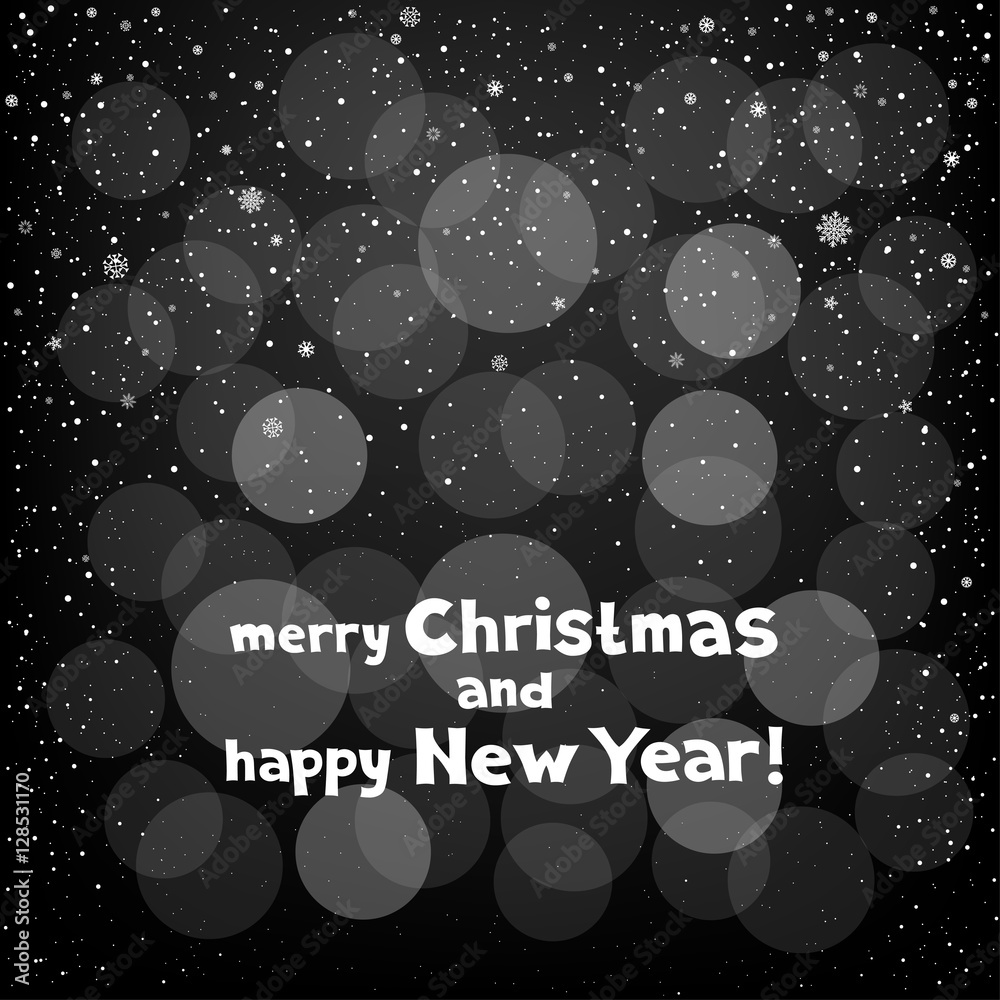 Christmas greeting snow circles background Christmas greeting snow circles background