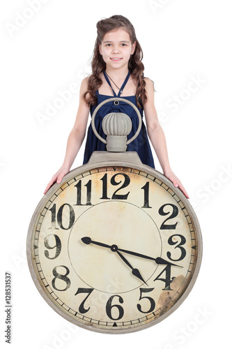 Girl with a clock