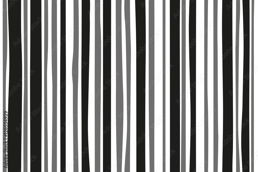 Obraz premium Abstract vertical black and white painted stripes
