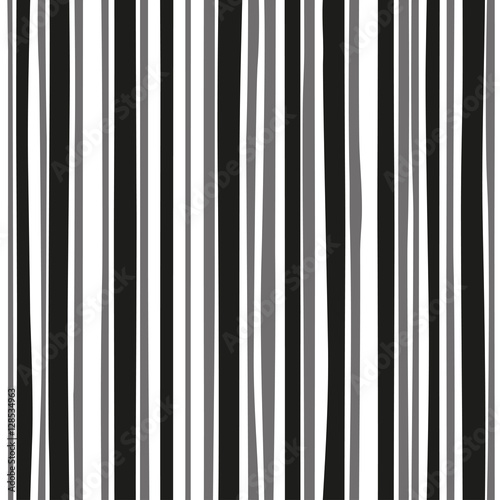 Abstract vertical black and white painted stripes