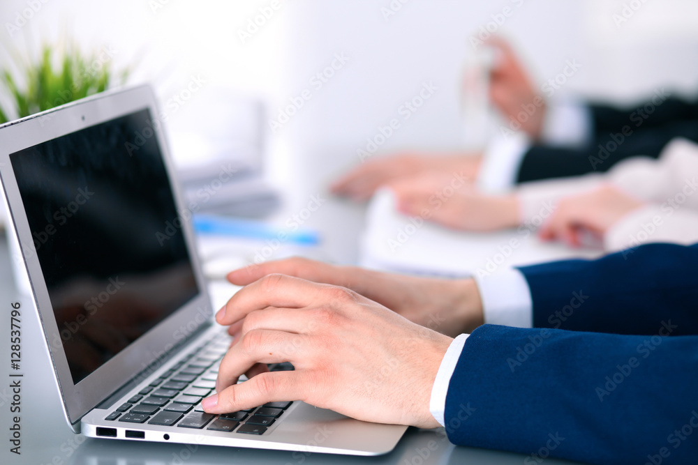 Group of business people working together in office