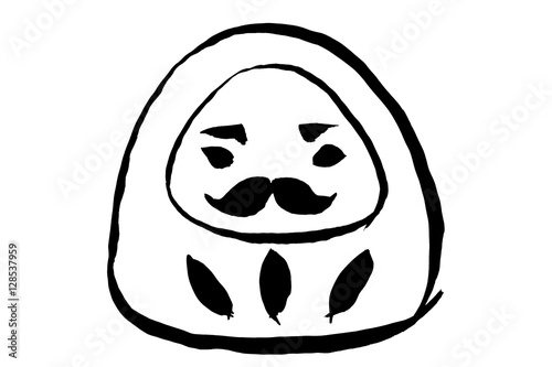 筆絵 だるま