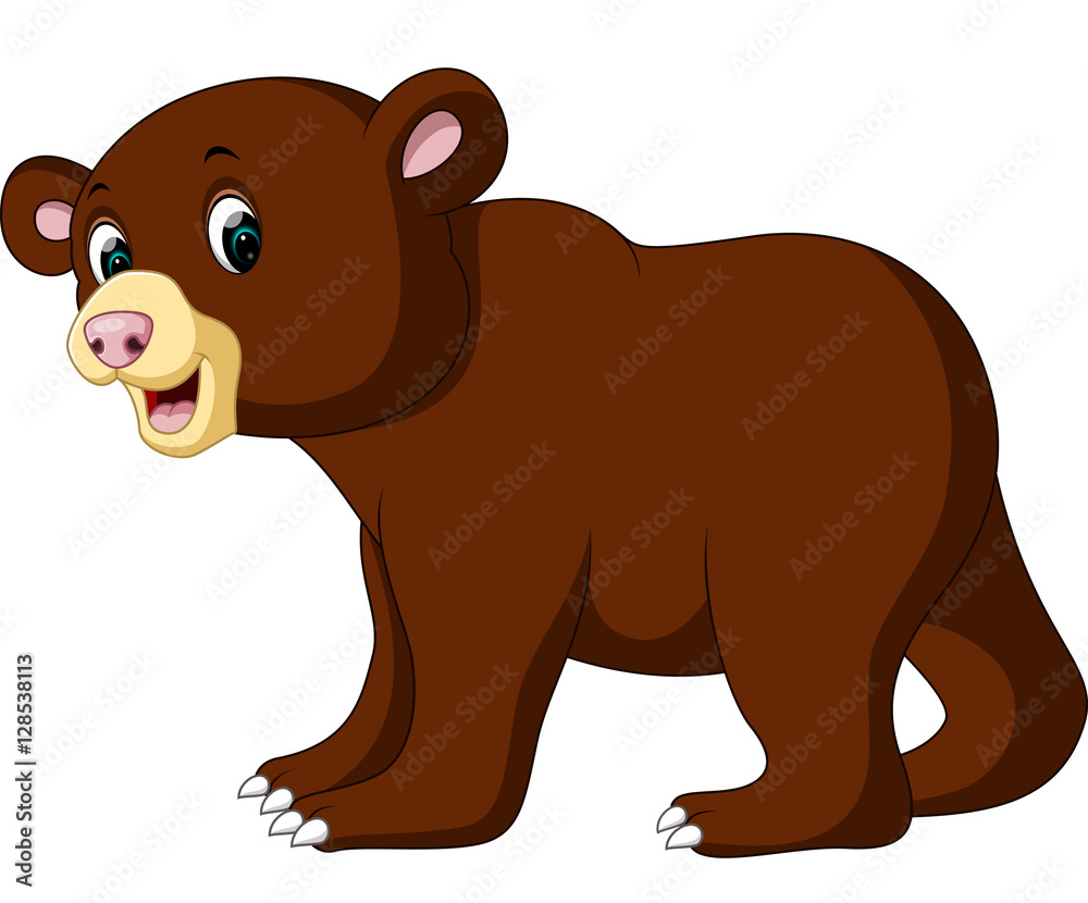 Fototapeta premium Cartoon funny bear