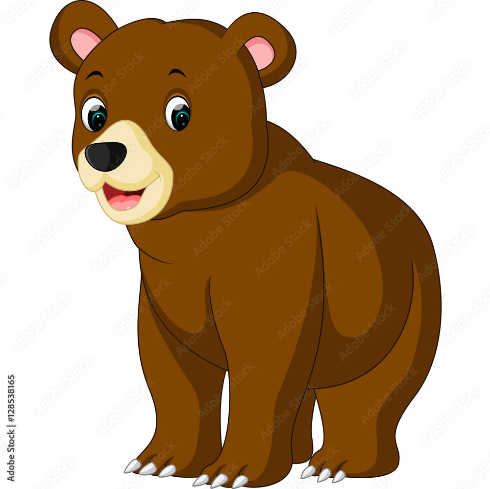 Obraz premium zabawny niedźwiedź kreskówka
