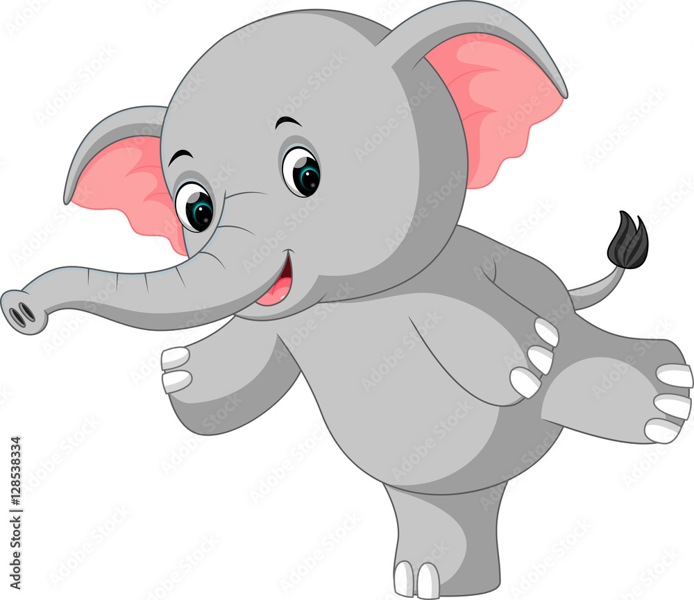 Obraz premium Cute elephant cartoon