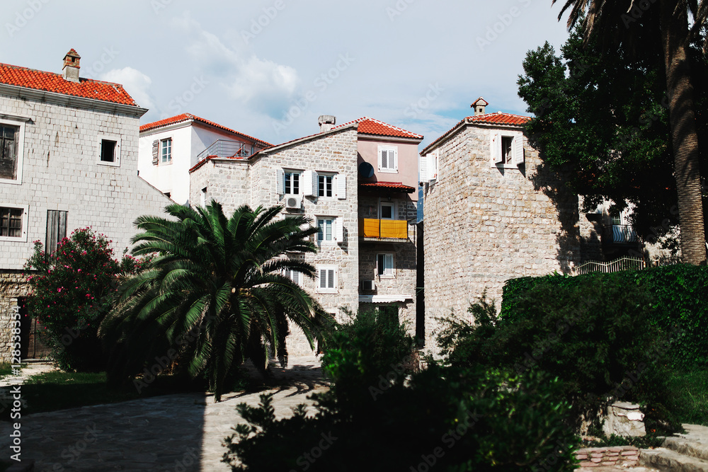 Old town in Budva, Montenegro at summer daytime
