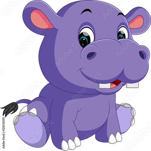 cute hippo Cartoon