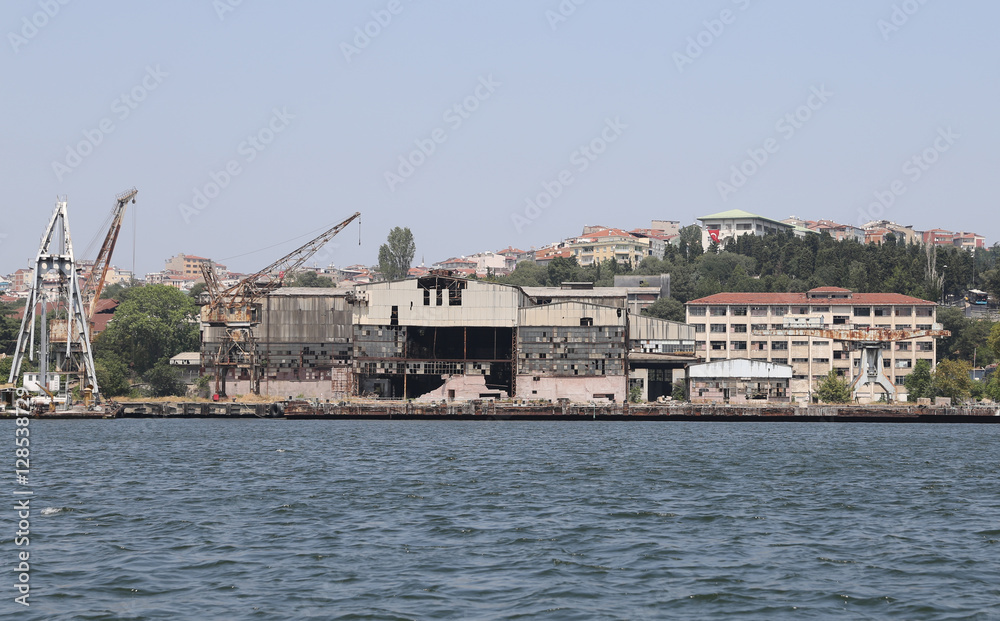 Old and Abandoned Shipyard in Istanbul