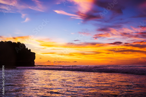 Sunset in ocean