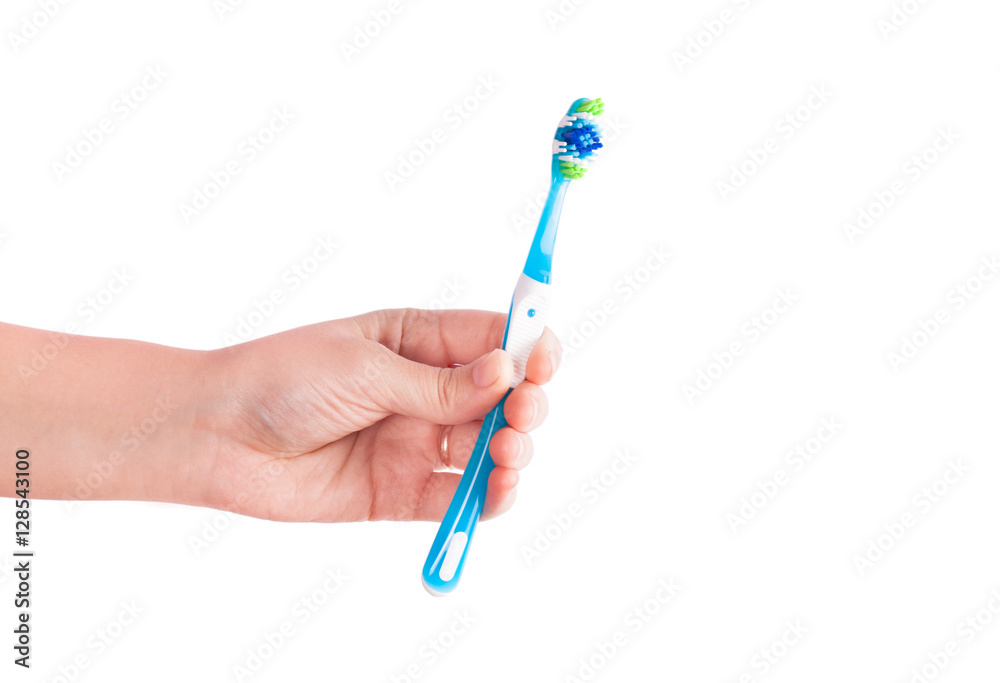 New tooth brush isolated on white background New tooth brush isolated on white background