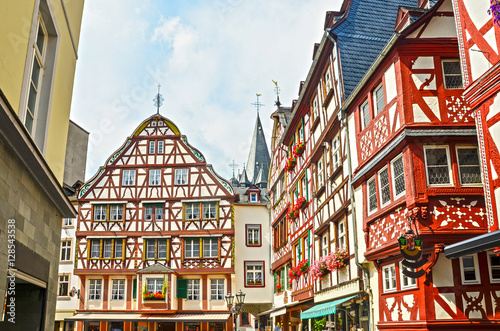 Moselle Valley Germany: Timbered houses in the old town of Bernkastel-Kues