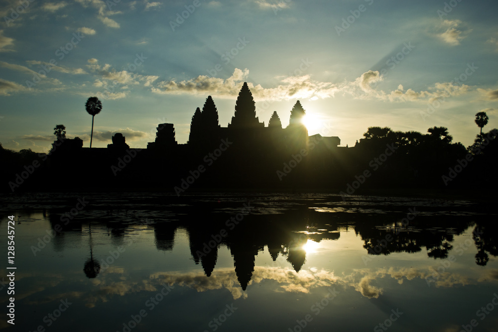 Angkor Wat in Cambodia during sunrise