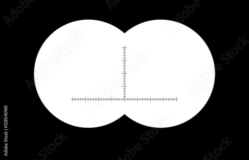 binoculars with sharp edges. Vector illustration