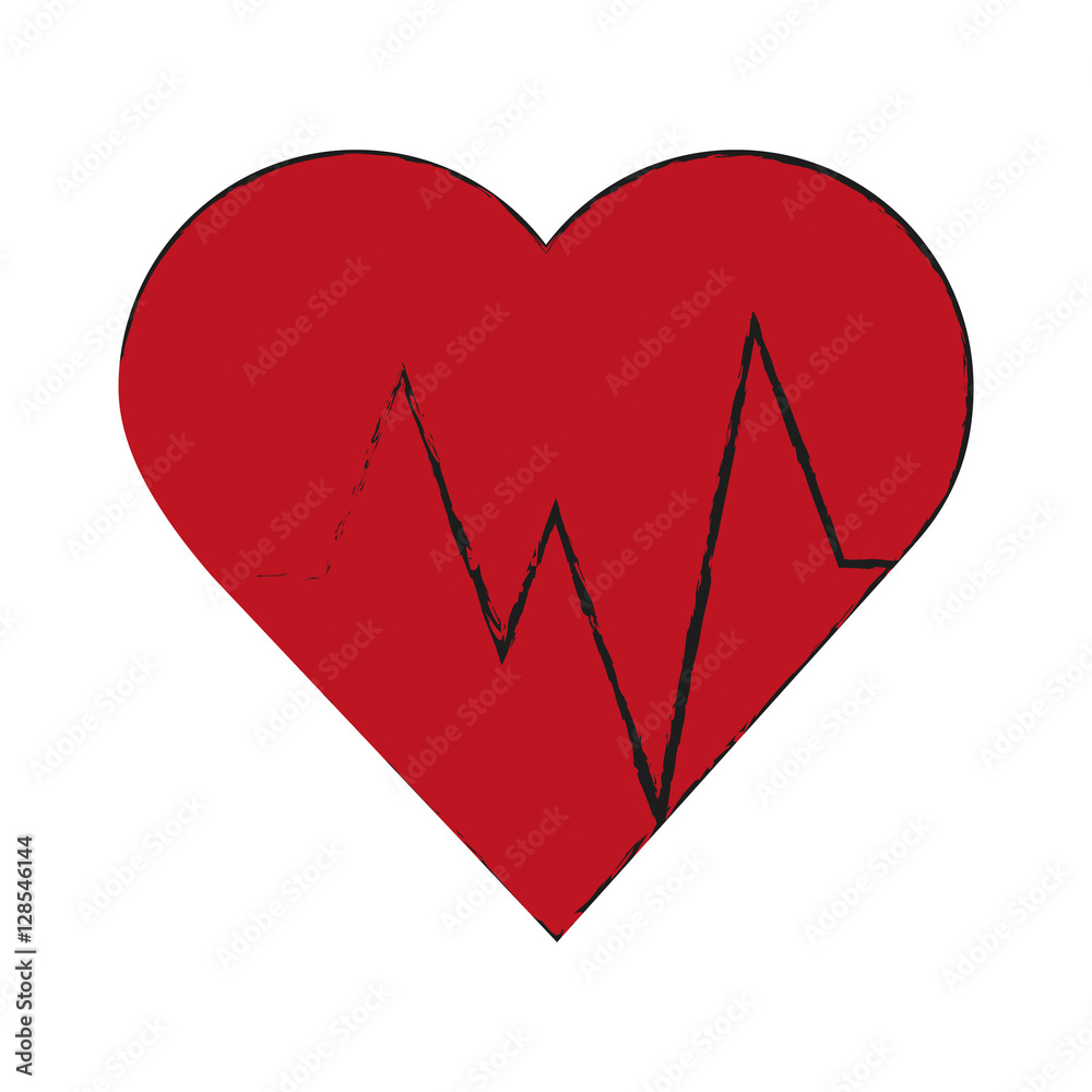 Heart pulse icon. Medical health care hospital and emergency theme. Isolated design. Vector illustration Heart pulse icon. Medical health care hospital and emergency theme. Isolated design. Vector illustration