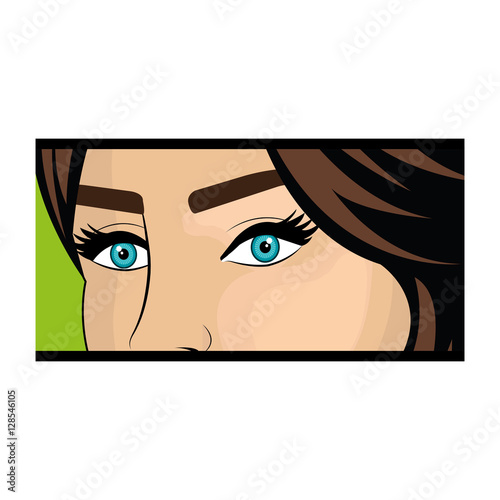 woman character pop art style vector illustration design